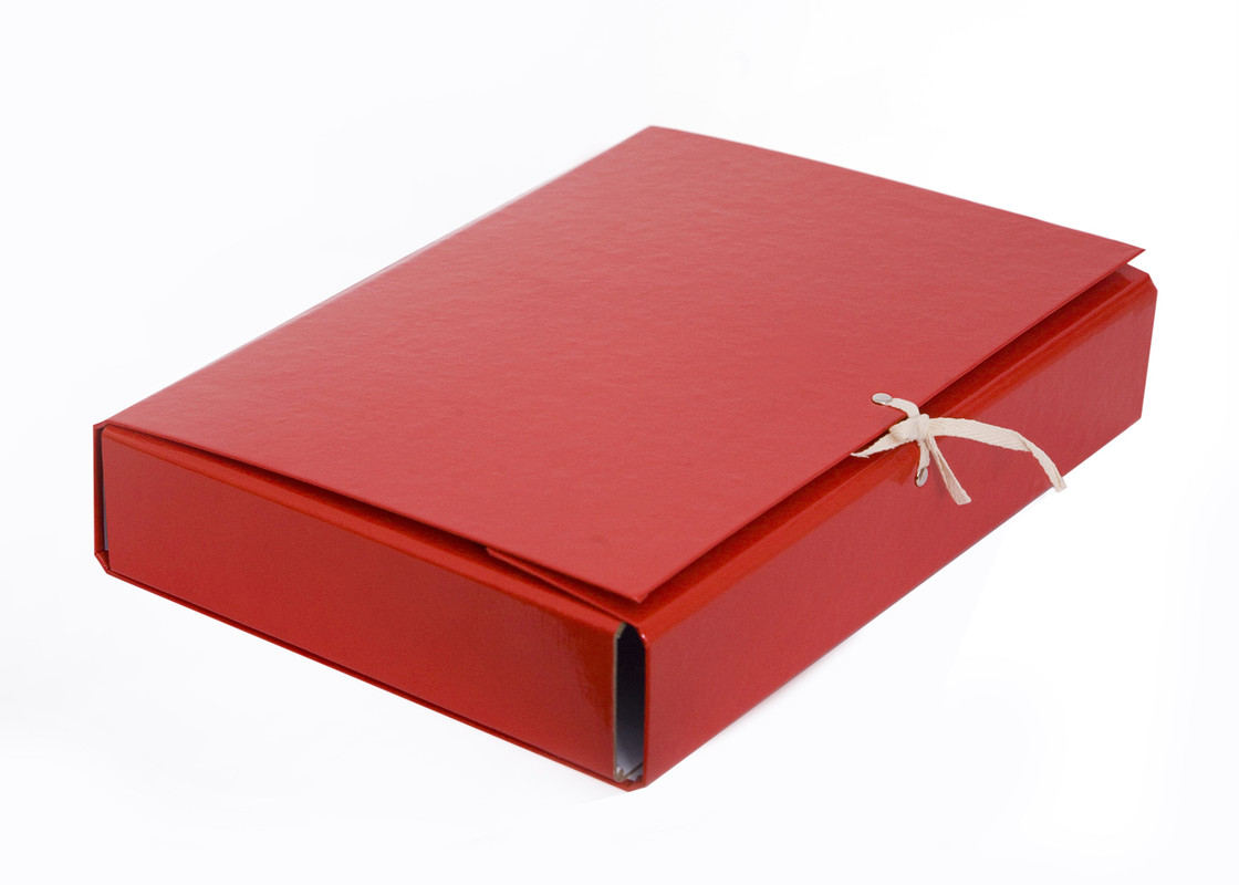 Папка-короб ITEM на зав'язках, А4, 60 мм, PP-покриття, червона